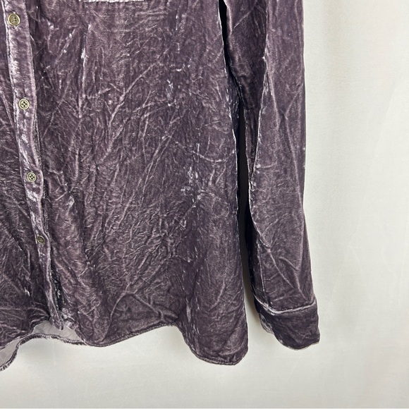 Sundance velvet silk blend blouse top button front size small - Picture 4 of 6